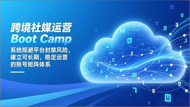 跨境社媒运营Boot Camp：系统规避平台封禁风险，建立可长期、稳定运营的账号矩阵体系-幼小初高学社