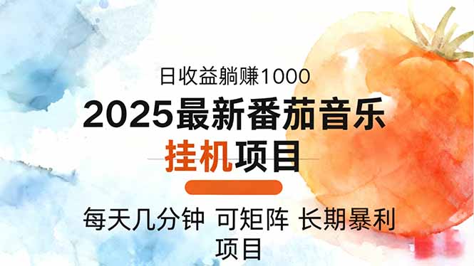 2025年最新番茄音乐人挂机项目，每天几分钟，月入1000＋，可矩阵，一台…-幼小初高学社