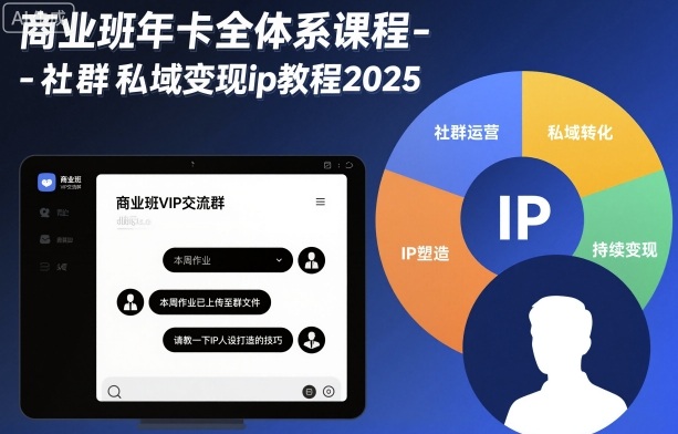 商业班年卡全体系课程-社群私域变现ip教程2025-幼小初高学社