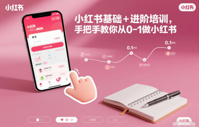 小红书基础+进阶培训，手把手教你从0-1做小红书-幼小初高学社