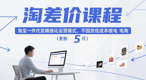 淘差价课程，淘宝一件代发精细化运营模式，不囤货低成本做电商(更新10月)-幼小初高学社