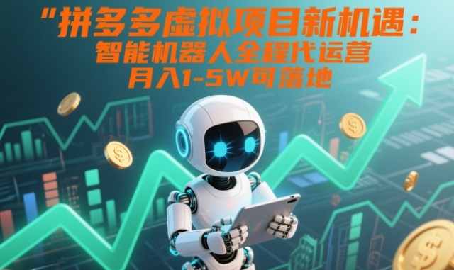 拼多多虚拟项目新机遇：智能机器人全程代运营，月入1-5W可落地【揭秘】-幼小初高学社