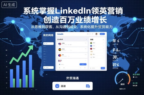 系统掌握LinkedIn领英营销，创造百万业绩增长，从思维到获客，从沟通到成交，系统化提升外贸能力-幼小初高学社