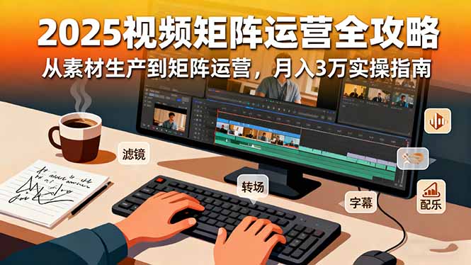 2025短视频矩阵运营全攻略：从素材生产到矩阵运营，月入3万实操指南-幼小初高学社