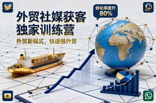 外贸社媒获客独家训练营，外贸新模式，快速做外贸-幼小初高学社