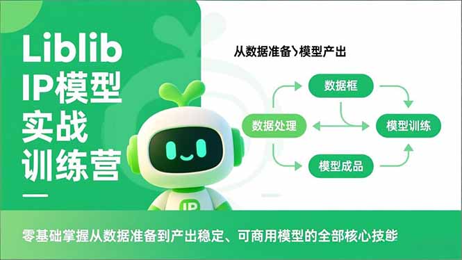 Liblib IP模型实战训练营，零基础掌握从数据准备到产出稳定、可商用模型的全部核心技能-幼小初高学社