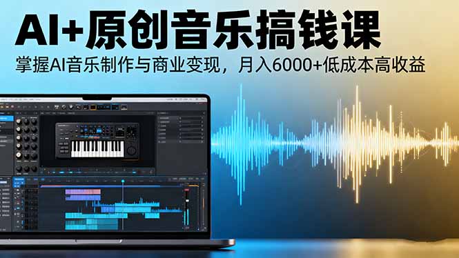 AI+原创音乐搞钱课：掌握AI音乐制作与商业变现，月入6000+低成本高收益-幼小初高学社