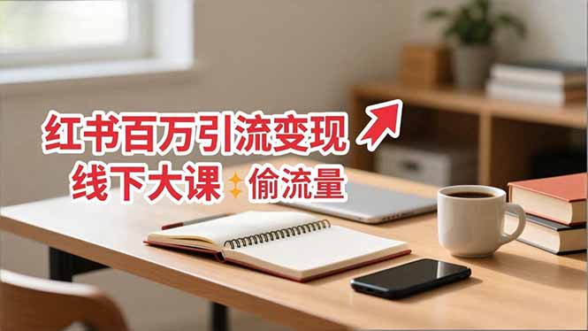 小红书百万引流变现-11月线下大课：分享从0到百万引流路径，手把手教偷流量、拿结果-幼小初高学社