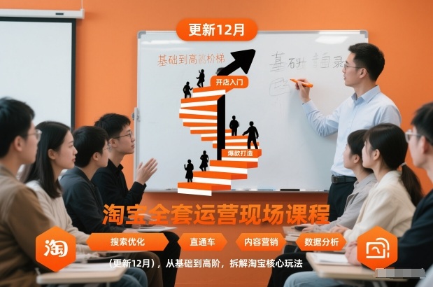 淘宝全套运营现场课程(更新12月)，从基础到高阶，拆解淘宝核心玩法-幼小初高学社