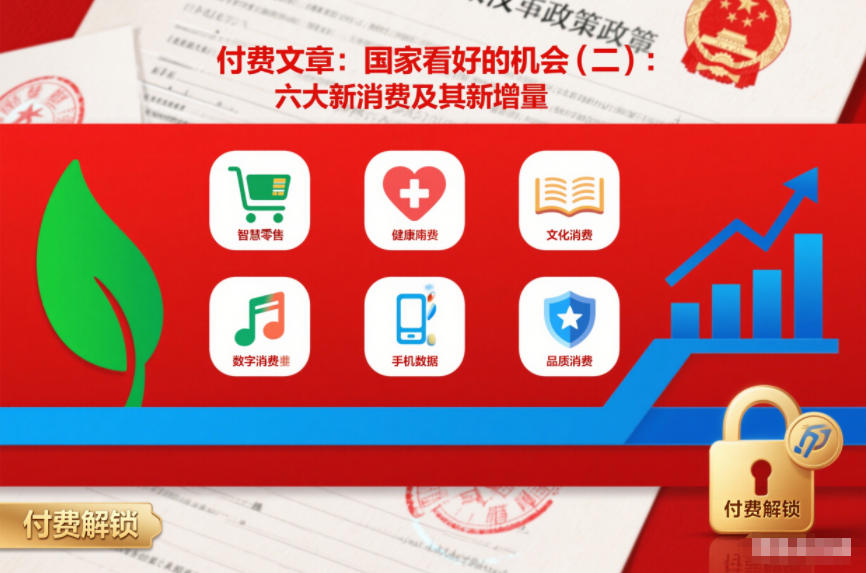 付费文章：国家看好的机会(二)：六大新消费及其新增量-幼小初高学社