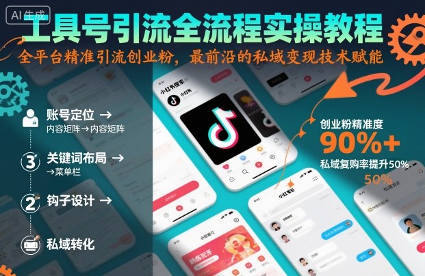 工具号引流全流程保姆级实操教程，全平台精准引流创业粉，最前沿的私域变现技术赋能-幼小初高学社
