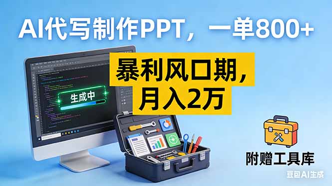 AI代写制作PPT，一单800+， 暴利风口期，月入2万【附工具】-幼小初高学社
