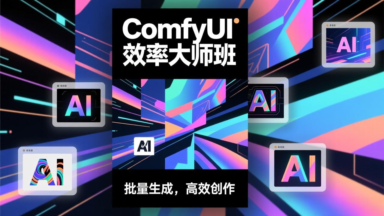 ComfyUI效率大师班:工作流搭建,批量生成,将个人AI出图效率提升5-10倍,月接单收入1-3万-幼小初高学社