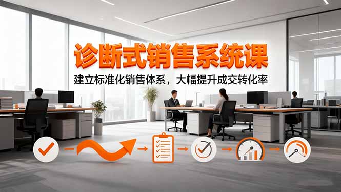 诊断式销售系统课，建立标准化销售体系，大幅提升成交转化率-幼小初高学社