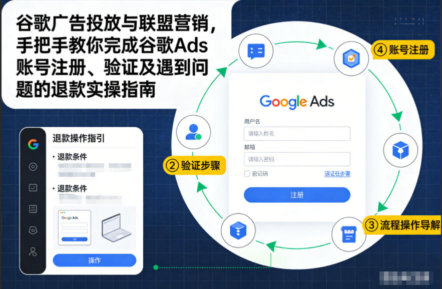 谷歌广告投放与联盟营销，手把手教你完成谷歌Ads账号注册、验证及遇到问题的退款实操指南-幼小初高学社