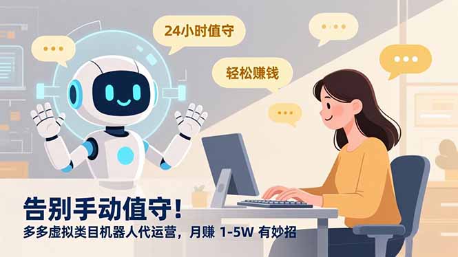 告别手动值守!多多虚拟类目机器人代运营,月赚 1-5W 有妙招-幼小初高学社